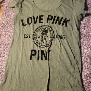 PINK Victoria's Secret Olive Tee
